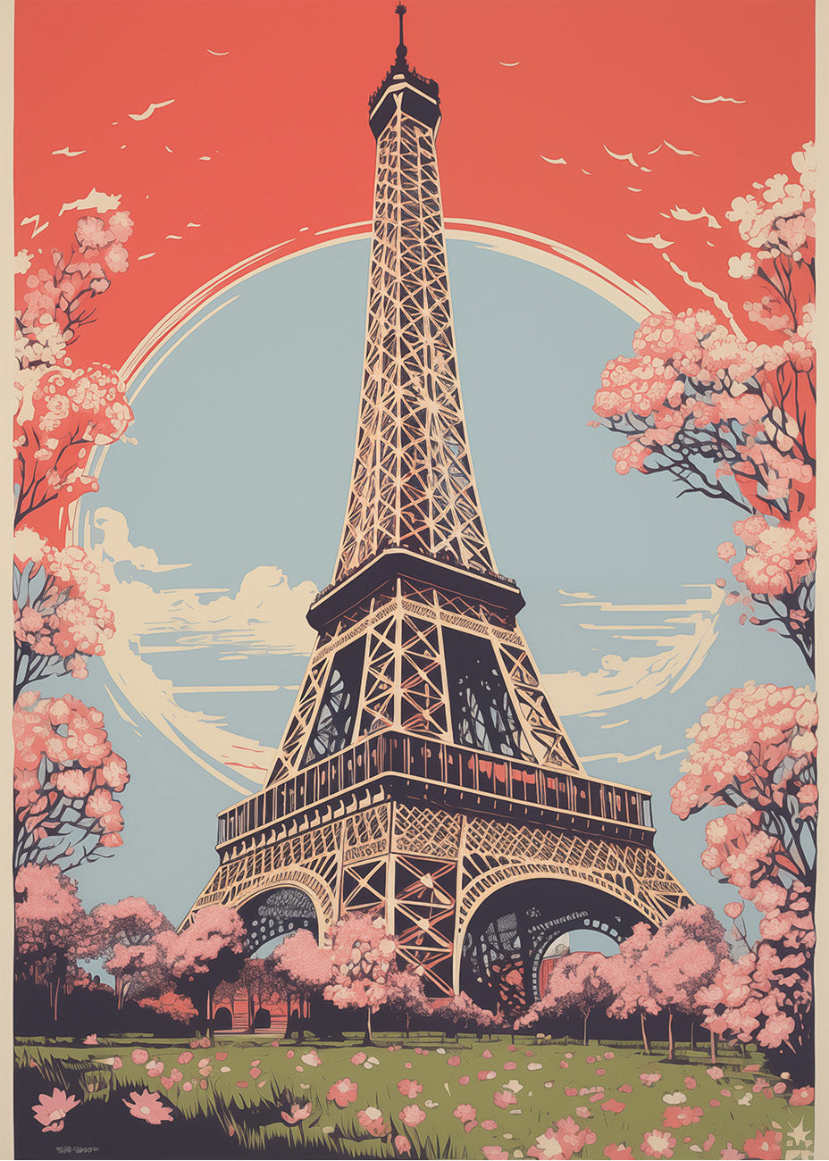 Cuadro 60's Eiffel Tower