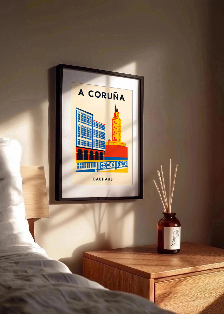 Cuadro A Coruña Poster Bauhaus