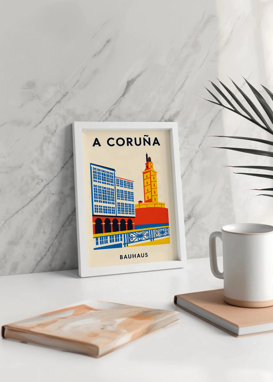 Cuadro A Coruña Poster Bauhaus