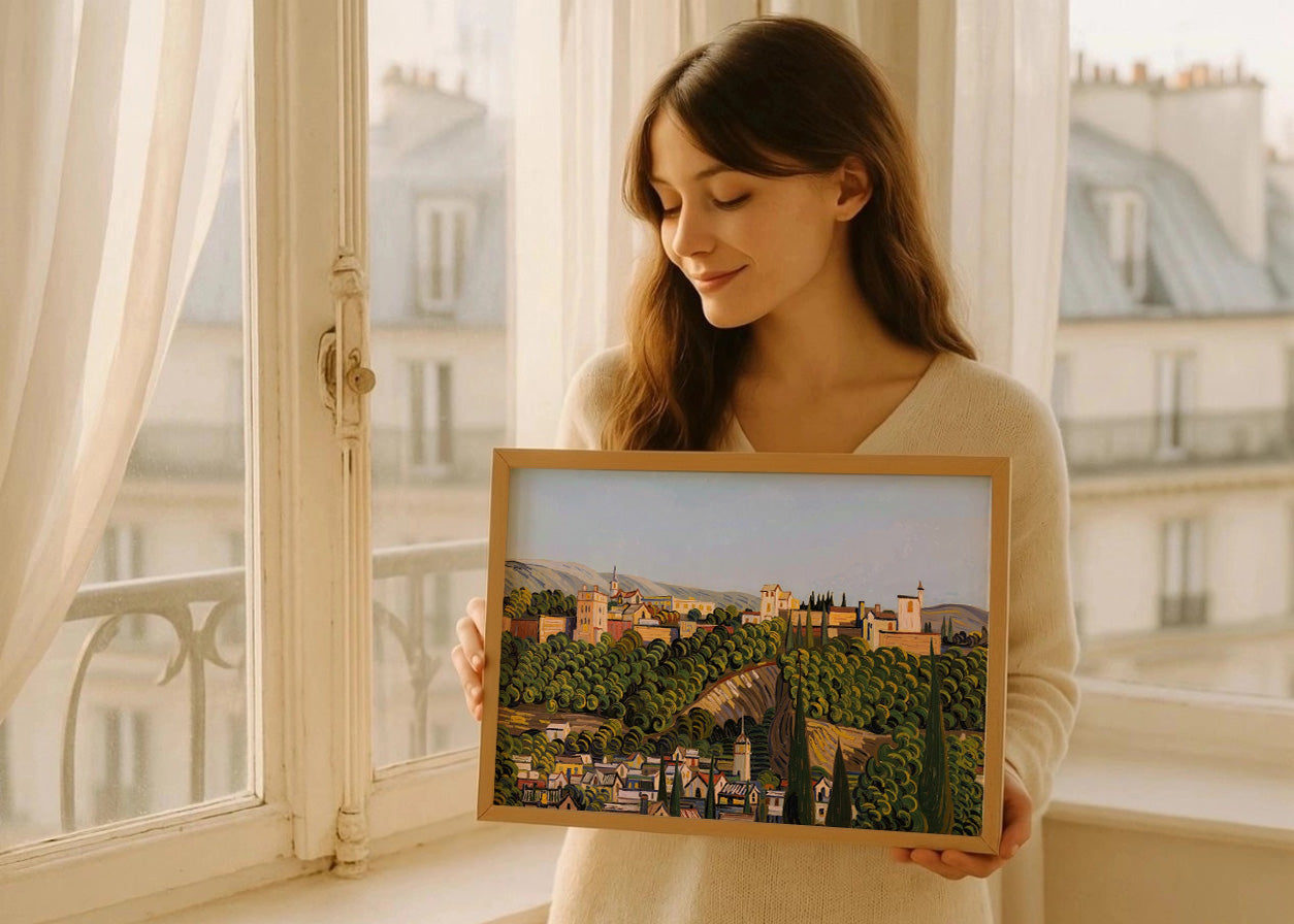 Cuadro Alhambra estilo Van Gogh