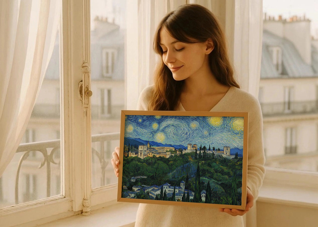 Cuadro La Alhambra de Granada - Van Gogh