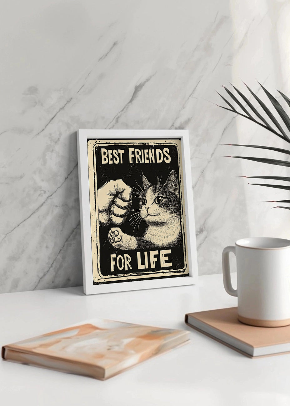 Cuadro Amigos de por vida - mi gato