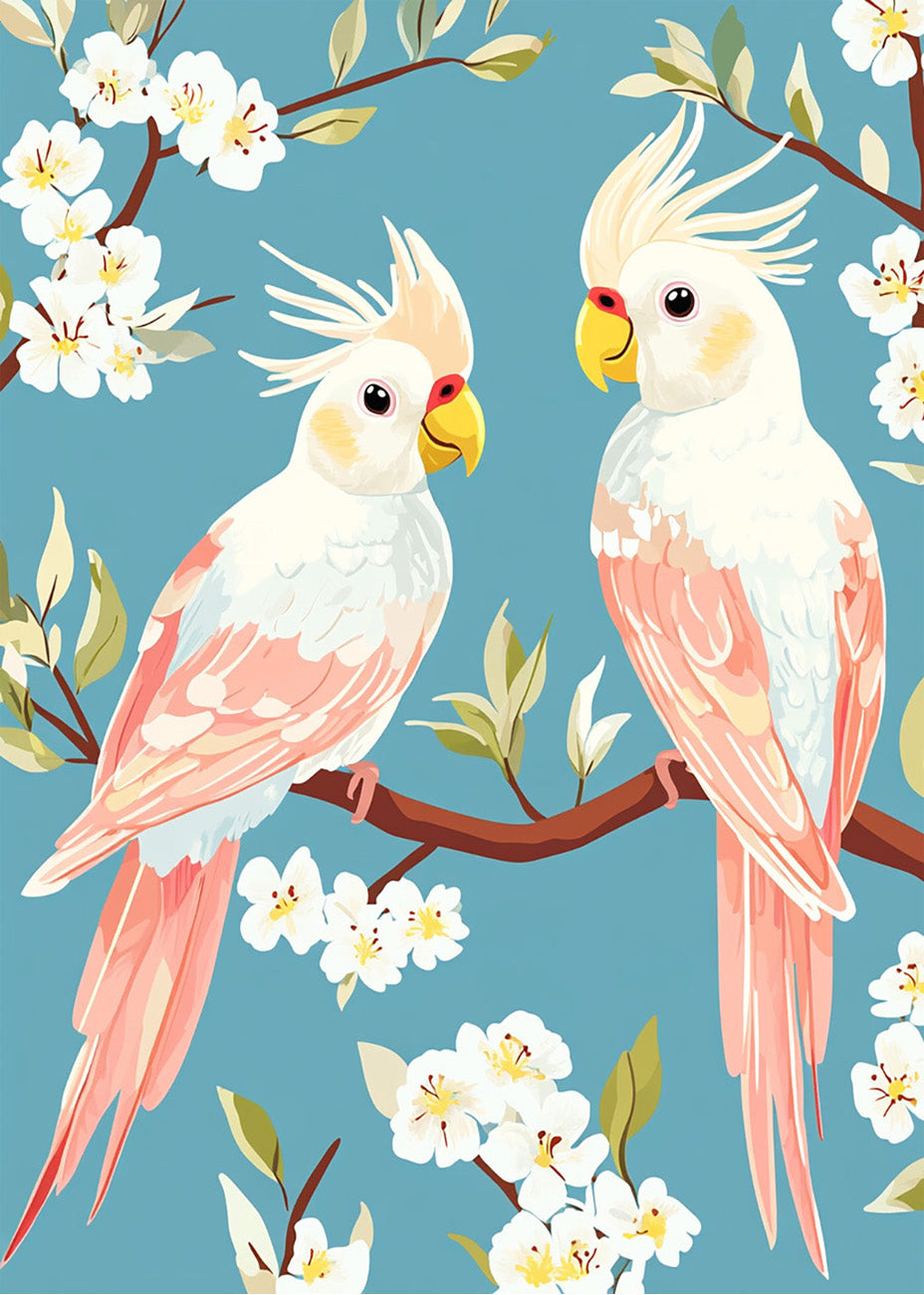 Cuadro Amor de agapornis