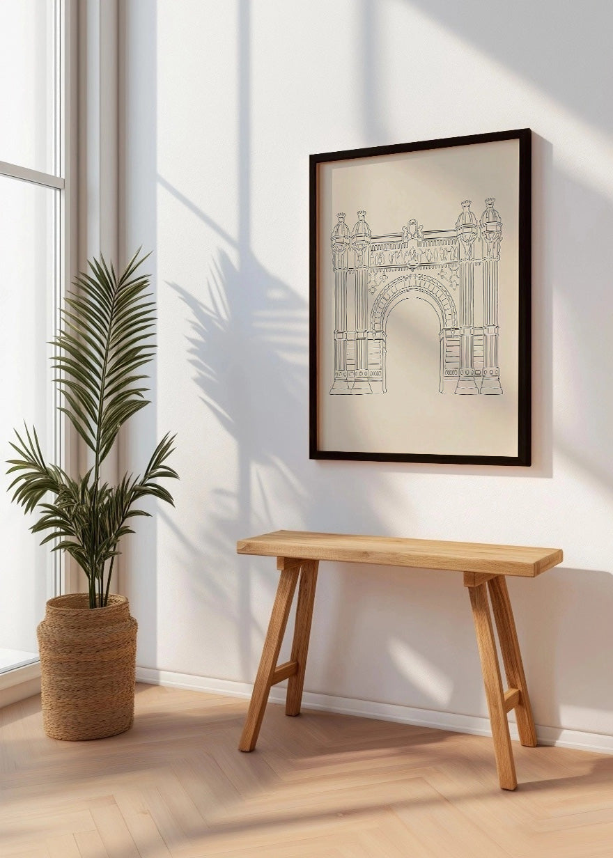 Cuadro Arco del Triunfo estilo minimalista