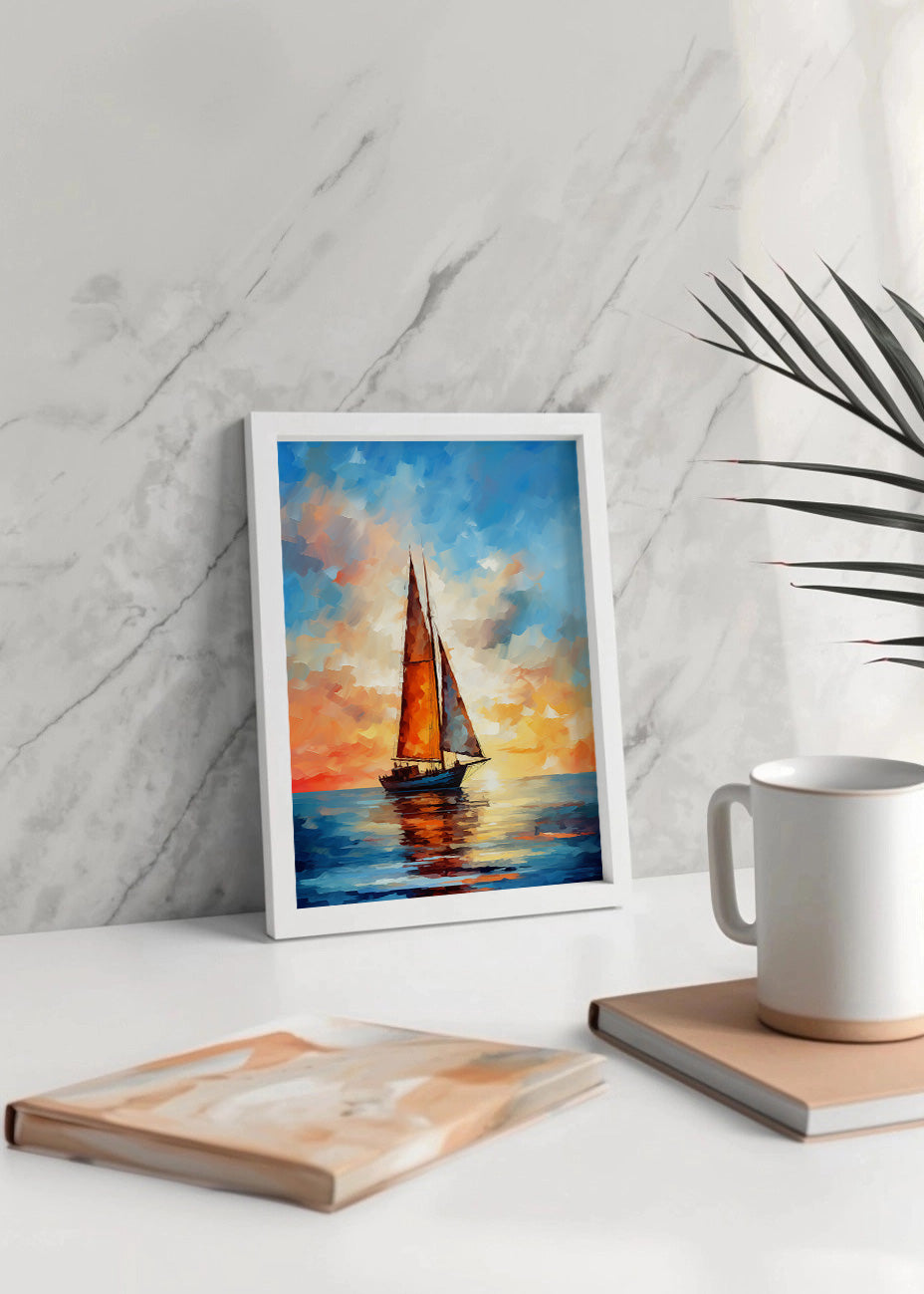 Cuadro Atardecer en el mar