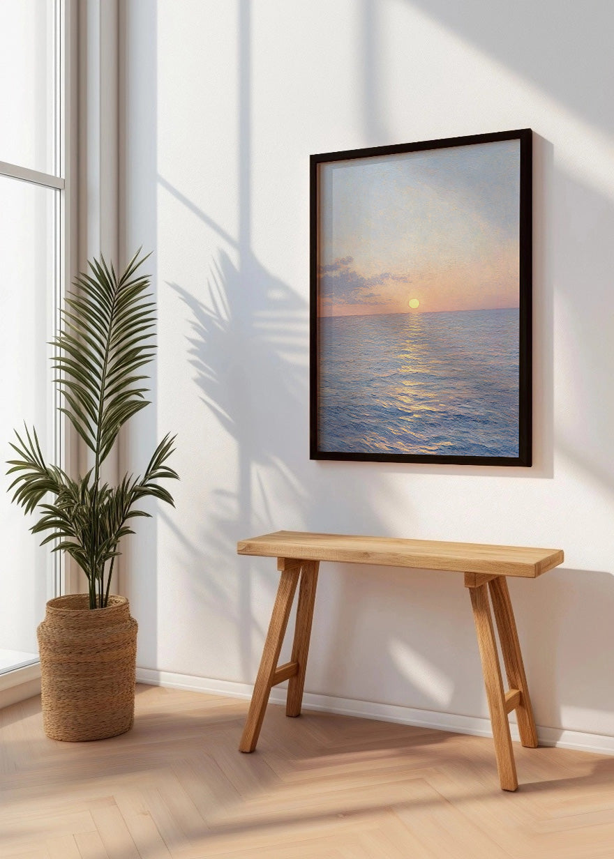 Cuadro Atardecer en pastel estilo Monet