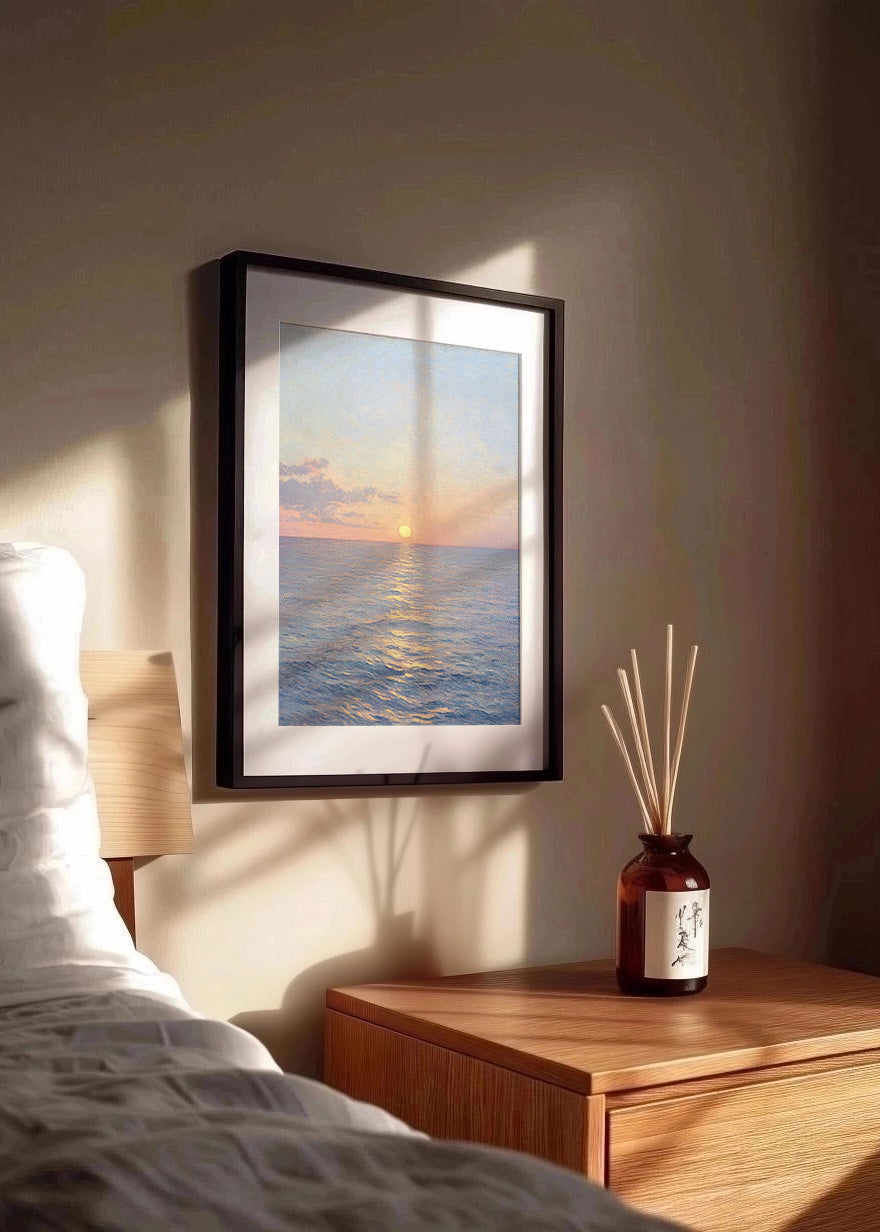 Cuadro Atardecer en pastel estilo Monet