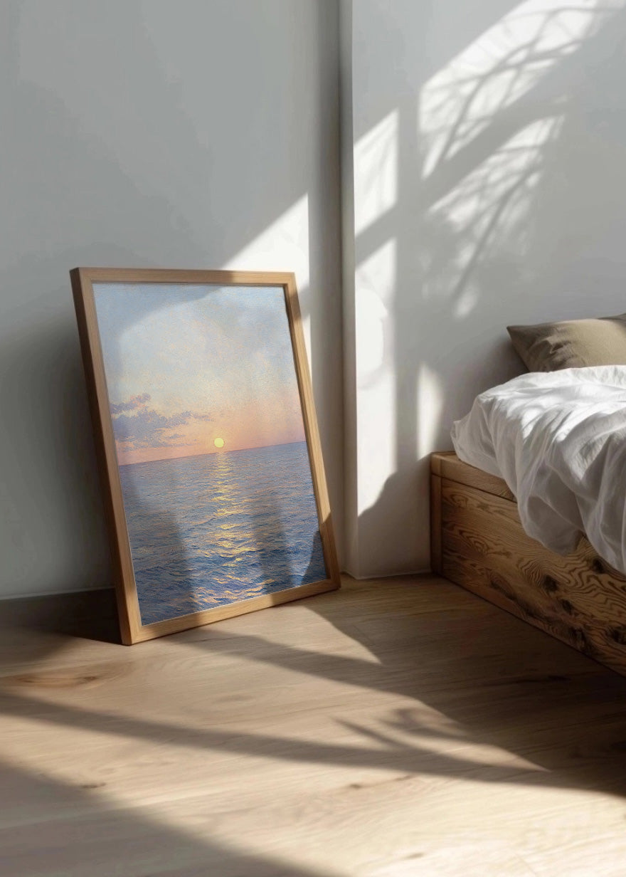 Cuadro Atardecer en pastel estilo Monet