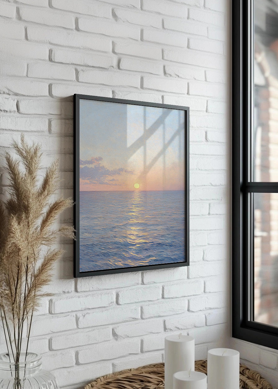 Cuadro Atardecer en pastel estilo Monet