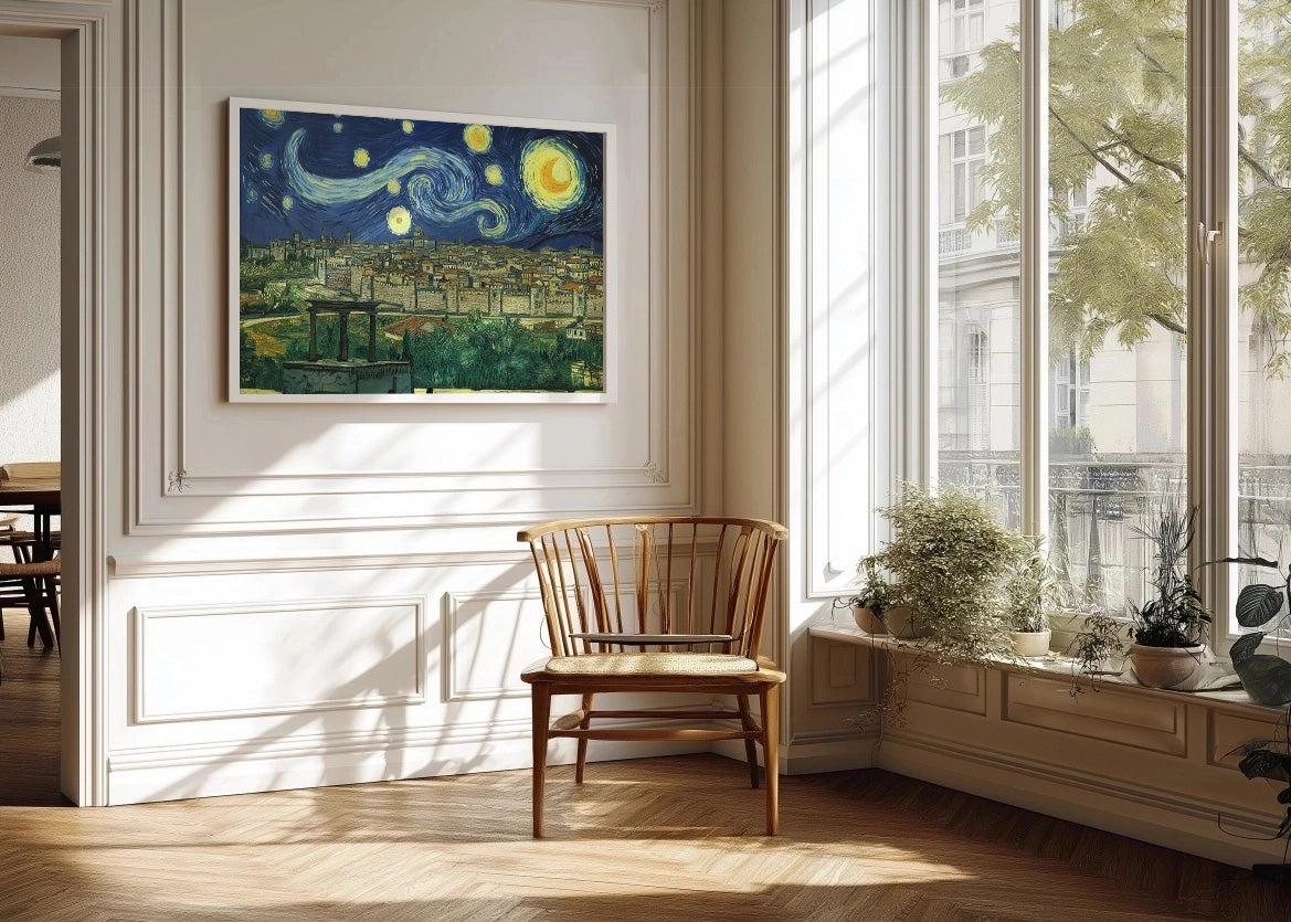 Cuadro Ávila al estilo Van Gogh