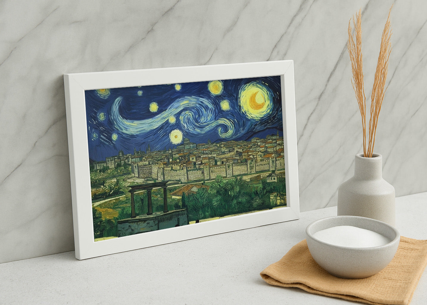 Cuadro Ávila al estilo Van Gogh