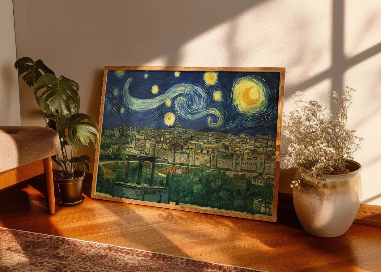 Cuadro Ávila al estilo Van Gogh