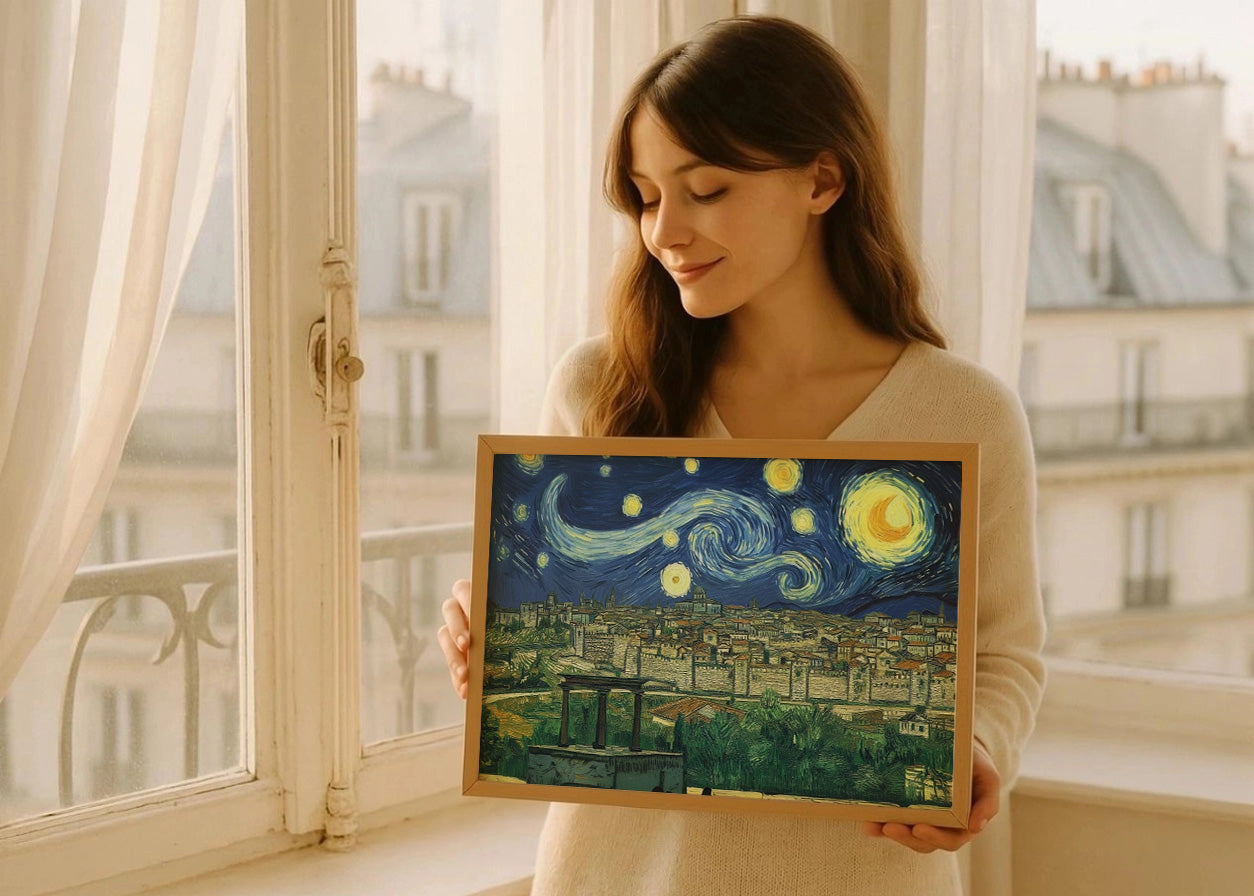 Cuadro Ávila al estilo Van Gogh