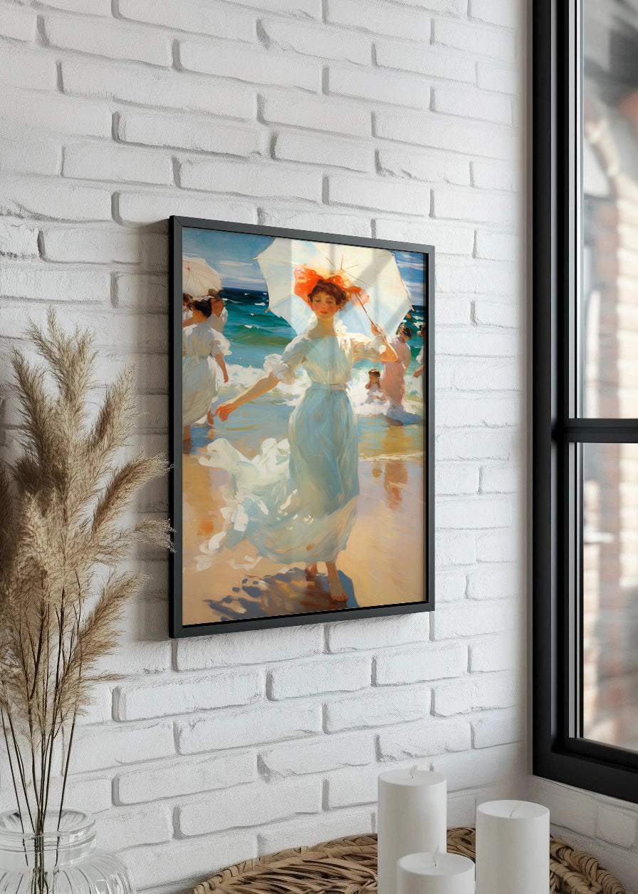 Cuadro Bailando con sombrillas