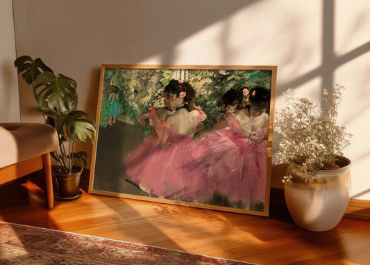 Cuadro Bailarinas de rosa (Edgar Degas)