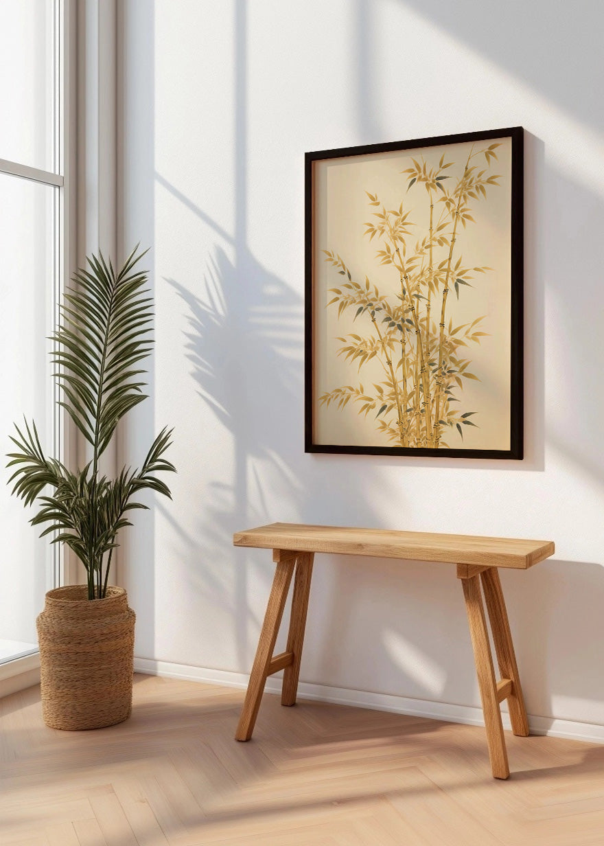 Cuadro Bambú dorado