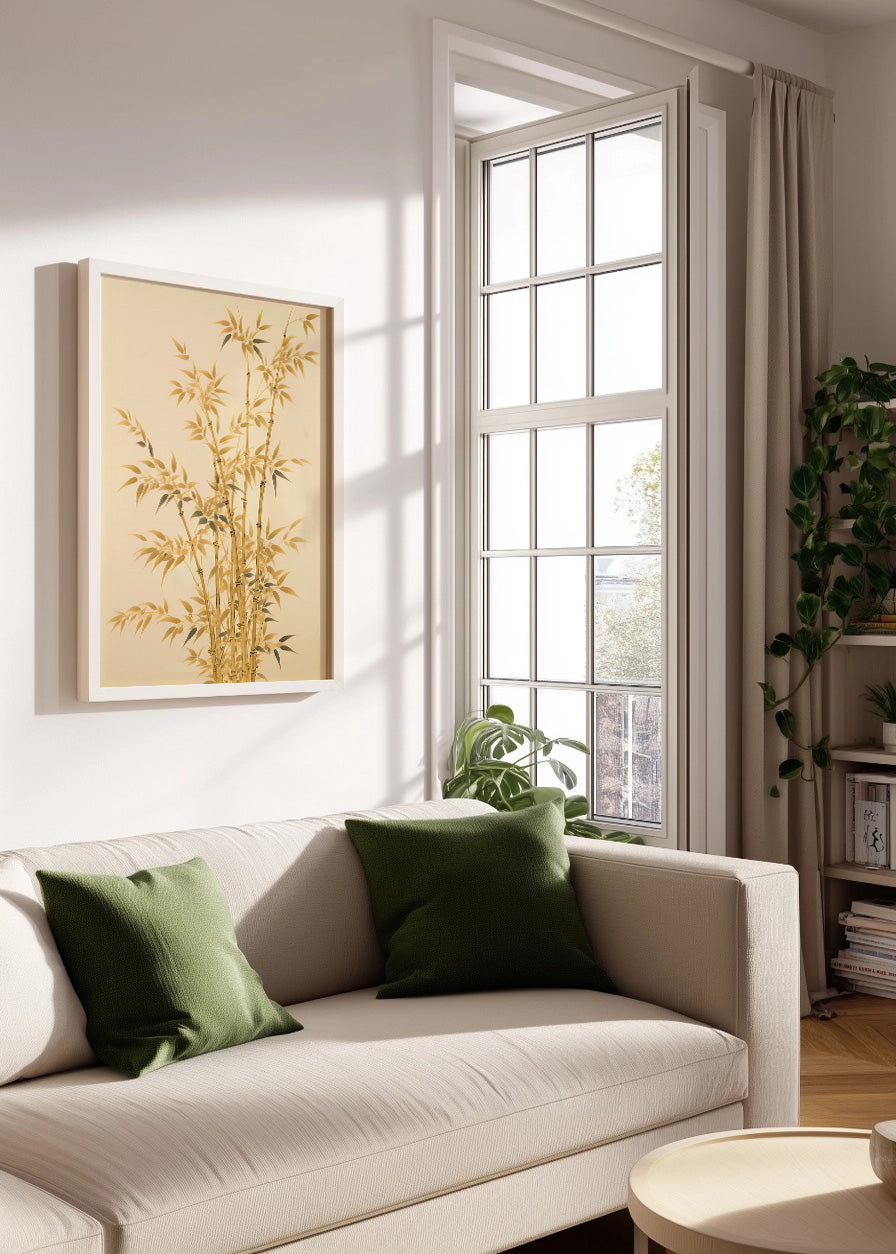 Cuadro Bambú dorado