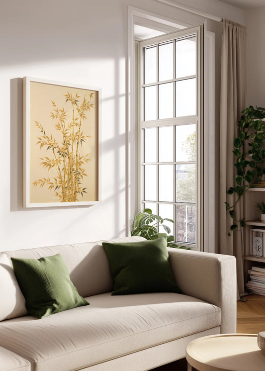Cuadro Bambú dorado