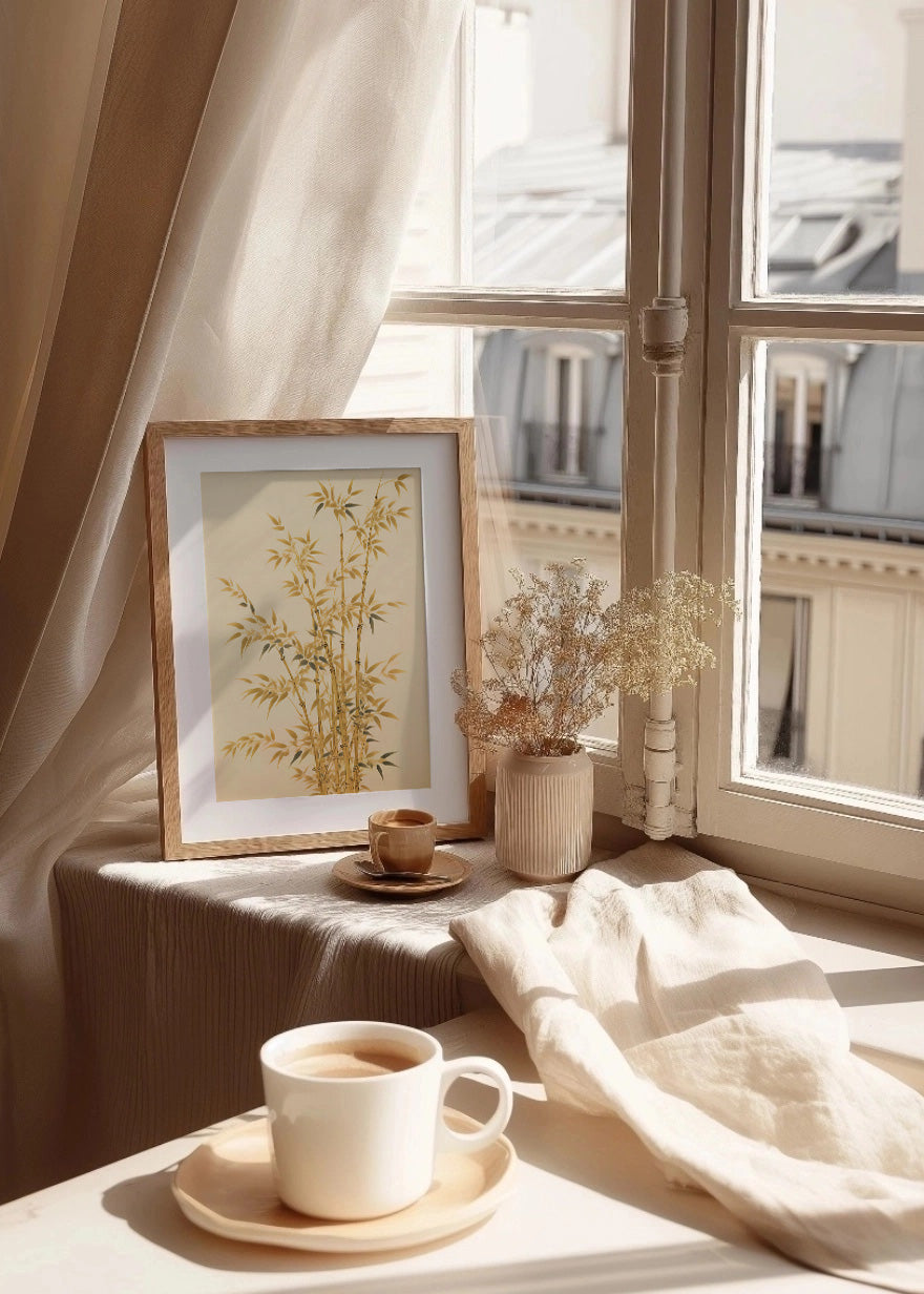 Cuadro Bambú dorado