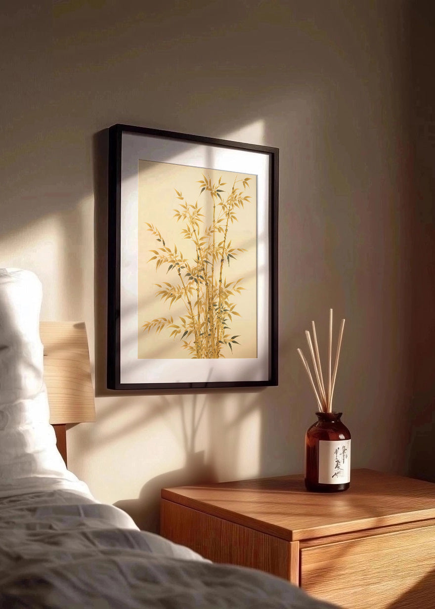 Cuadro Bambú dorado