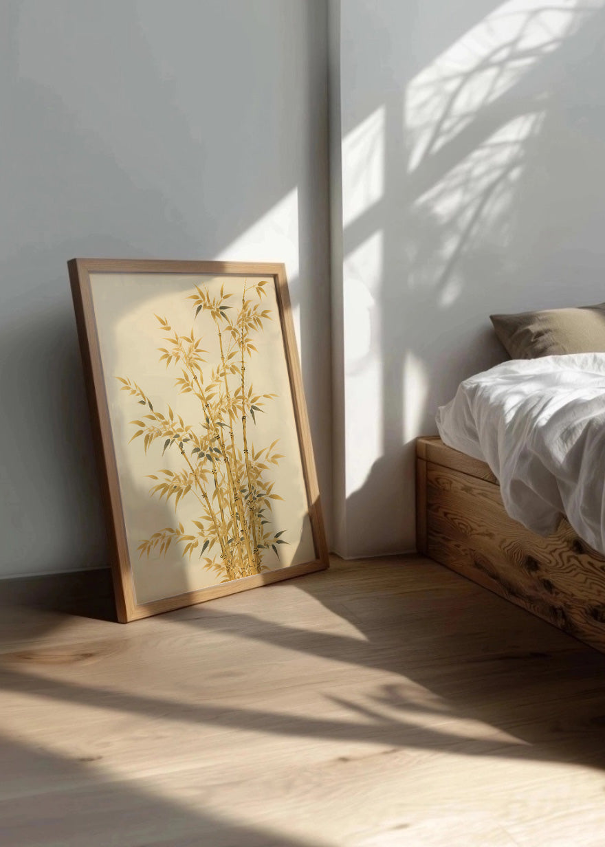 Cuadro Bambú dorado