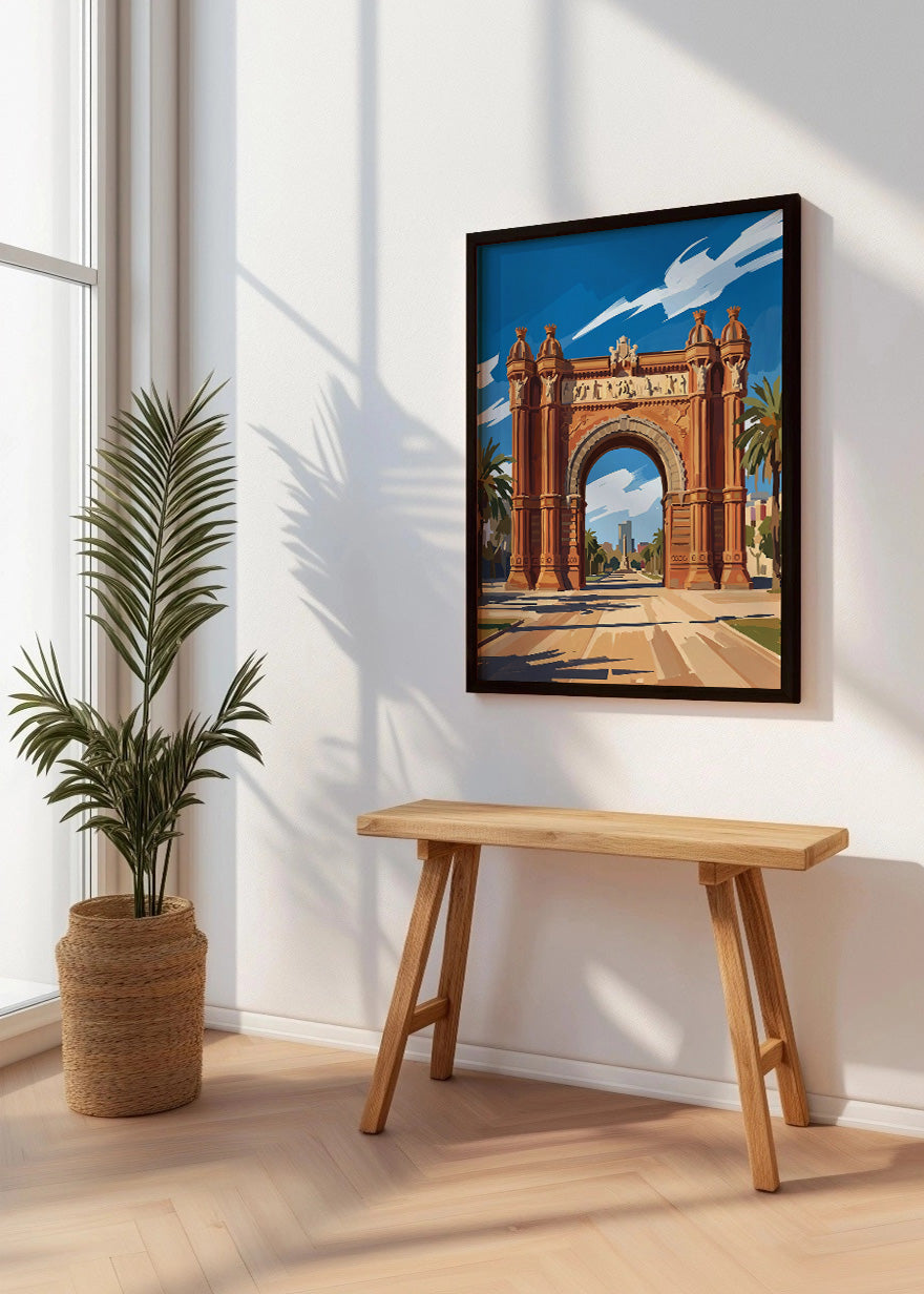 Cuadro Barcelona Arco del Triunfo - Gouache