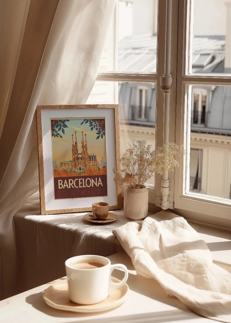 Cuadro Barcelona poster vintage as