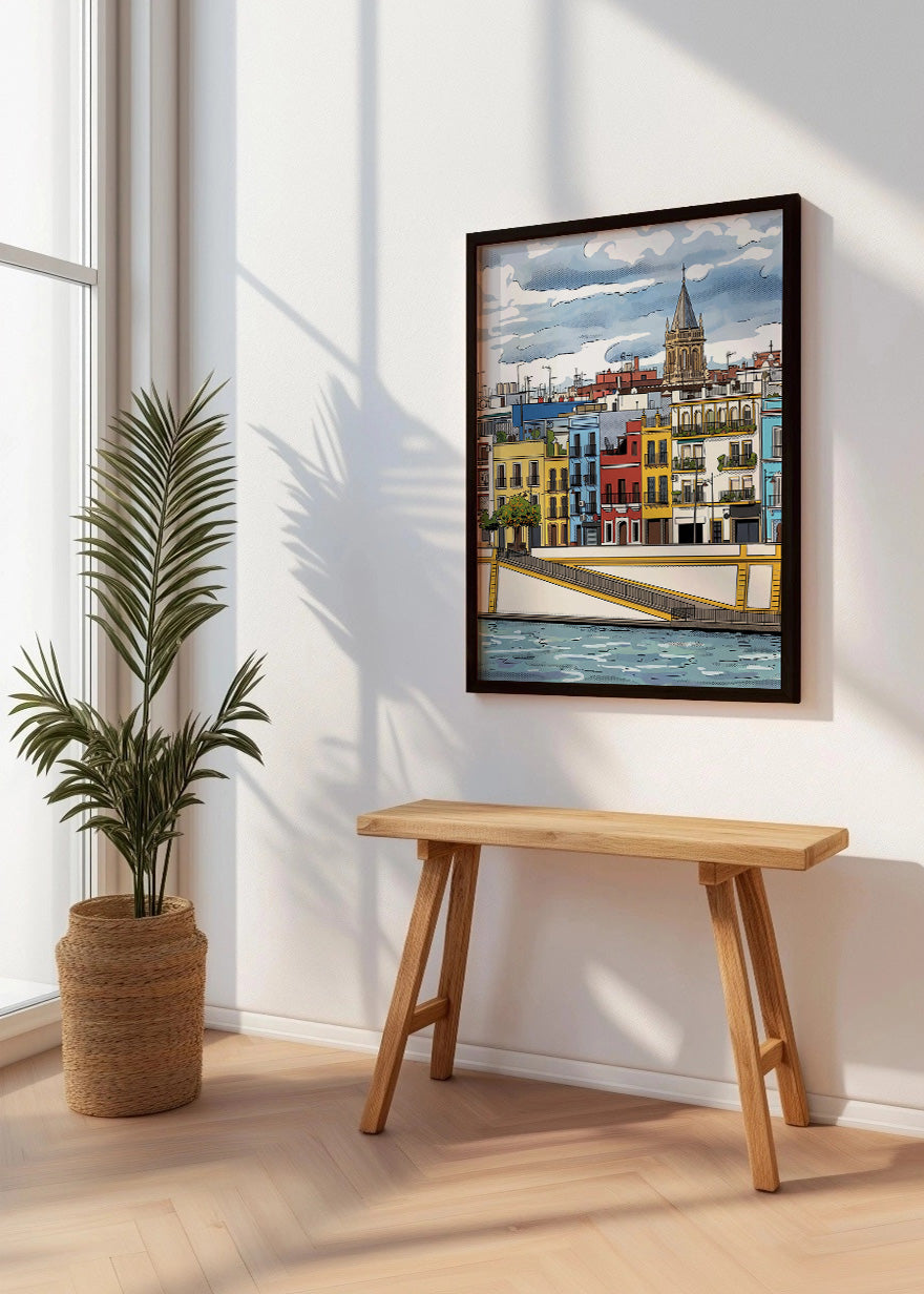 Cuadro Barrio Triana y Calle Betis - Cómic