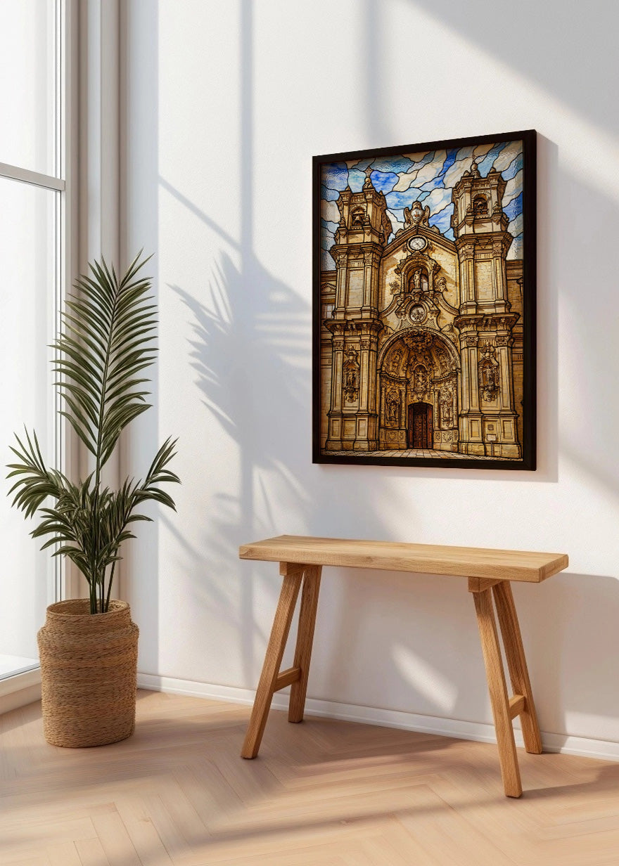 Cuadro Basílica de Santa María de San Sebastián - Vidriera