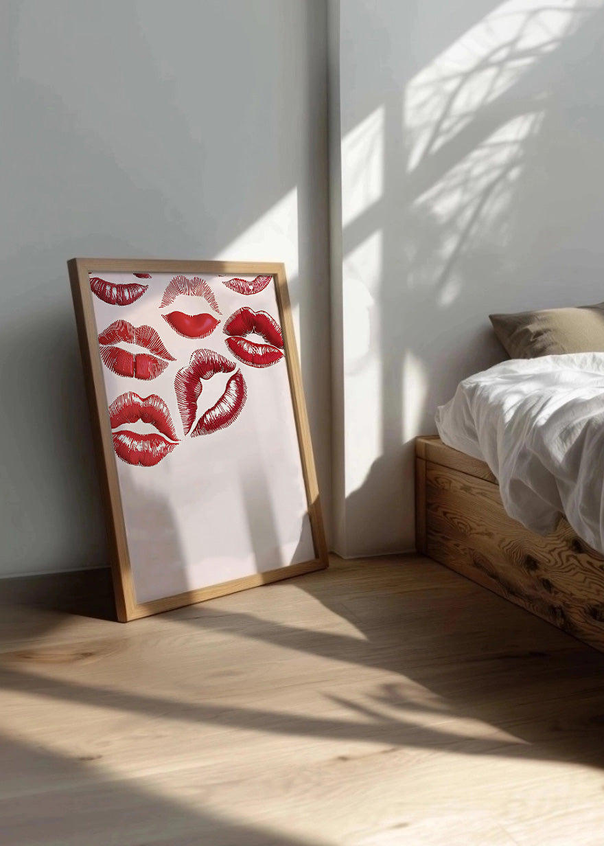 Cuadro Besos de pintalabios