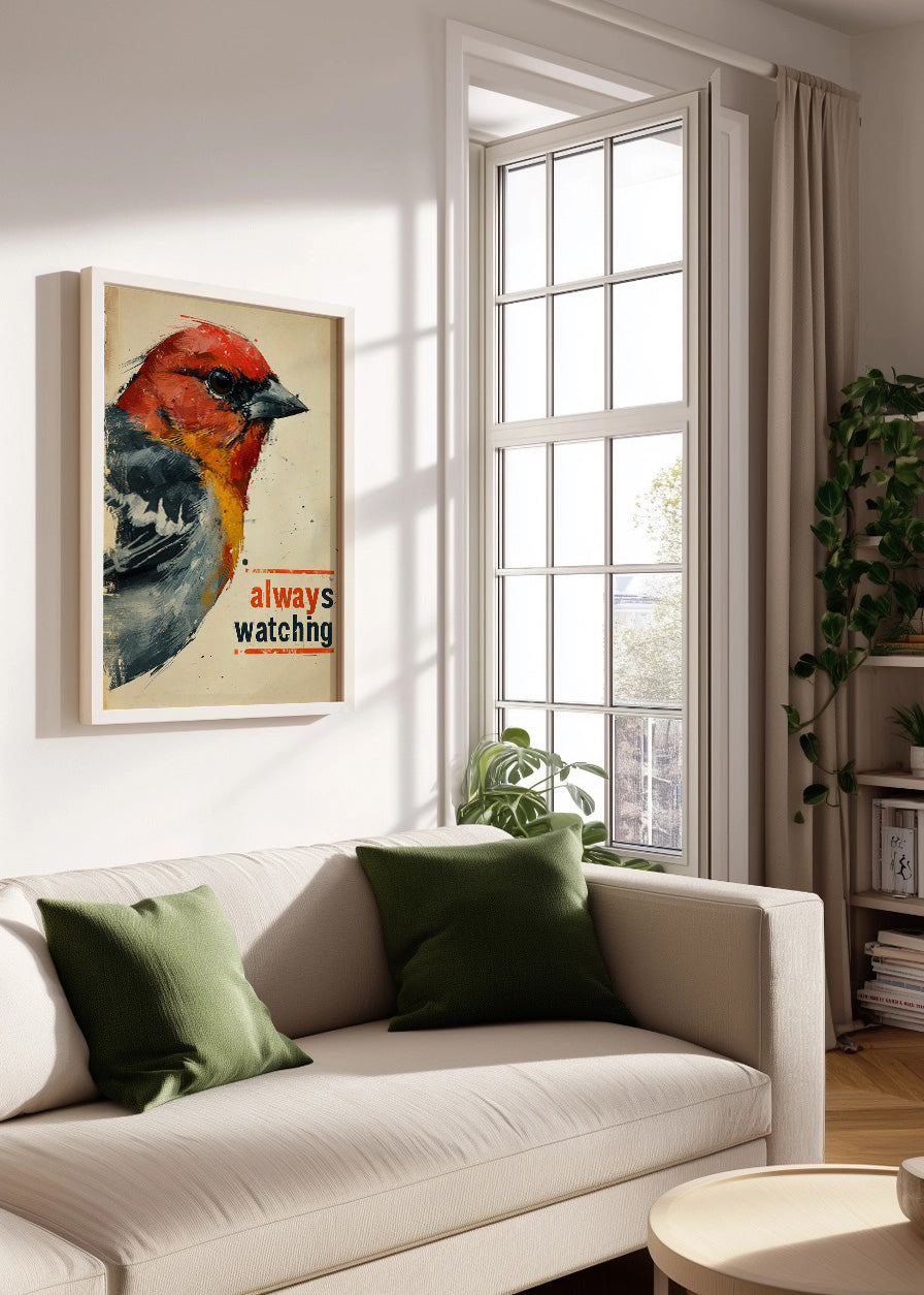 Cuadro Bird - always watching