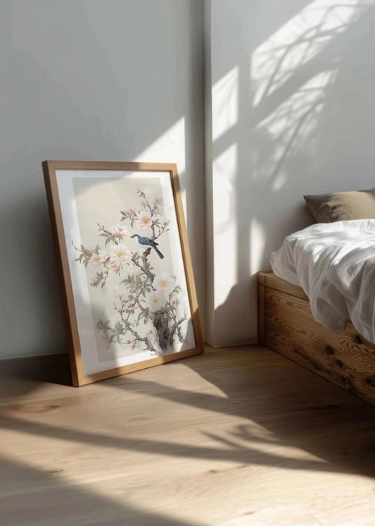 Cuadro Bird in a flowy tree