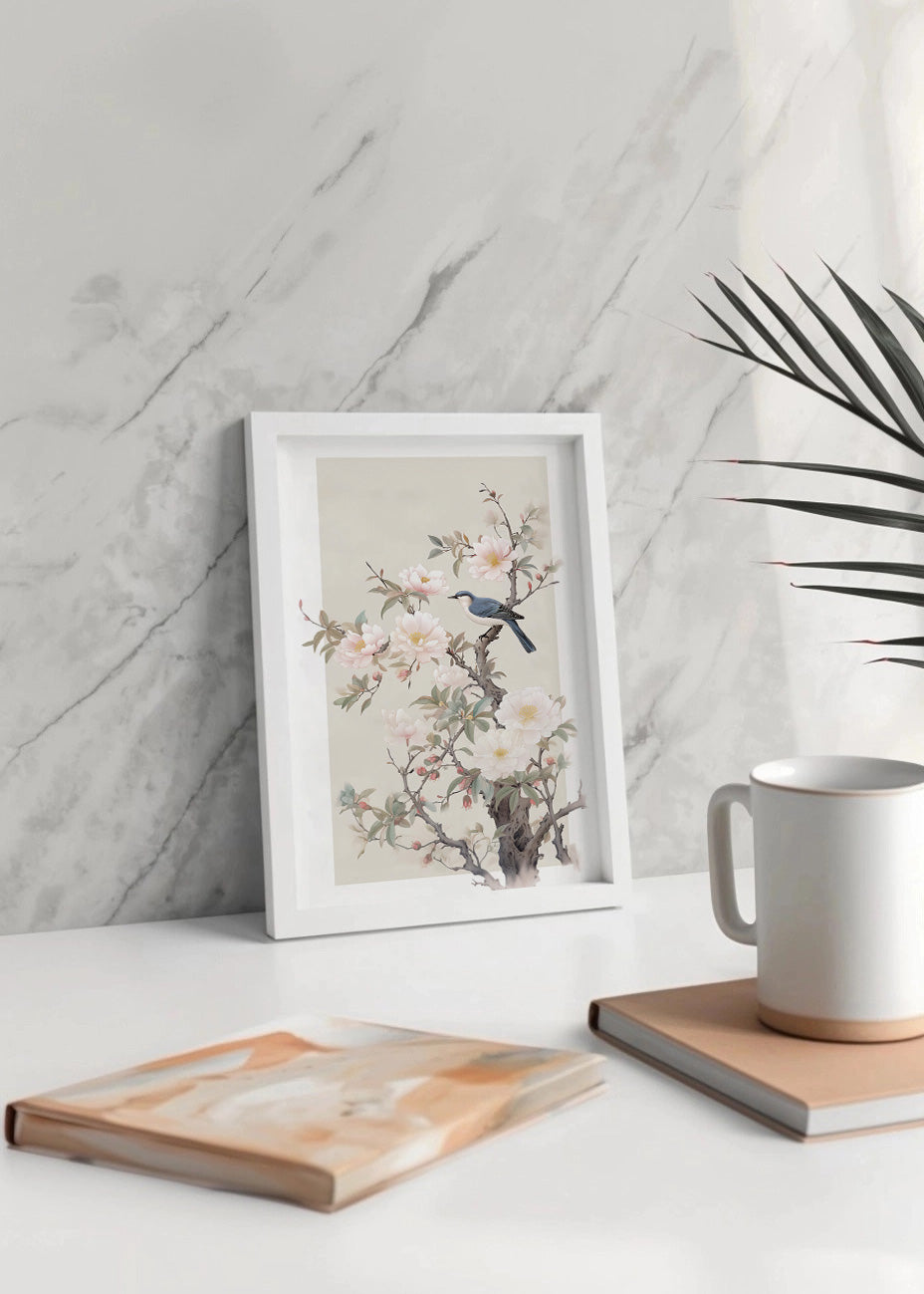 Cuadro Bird in a flowy tree