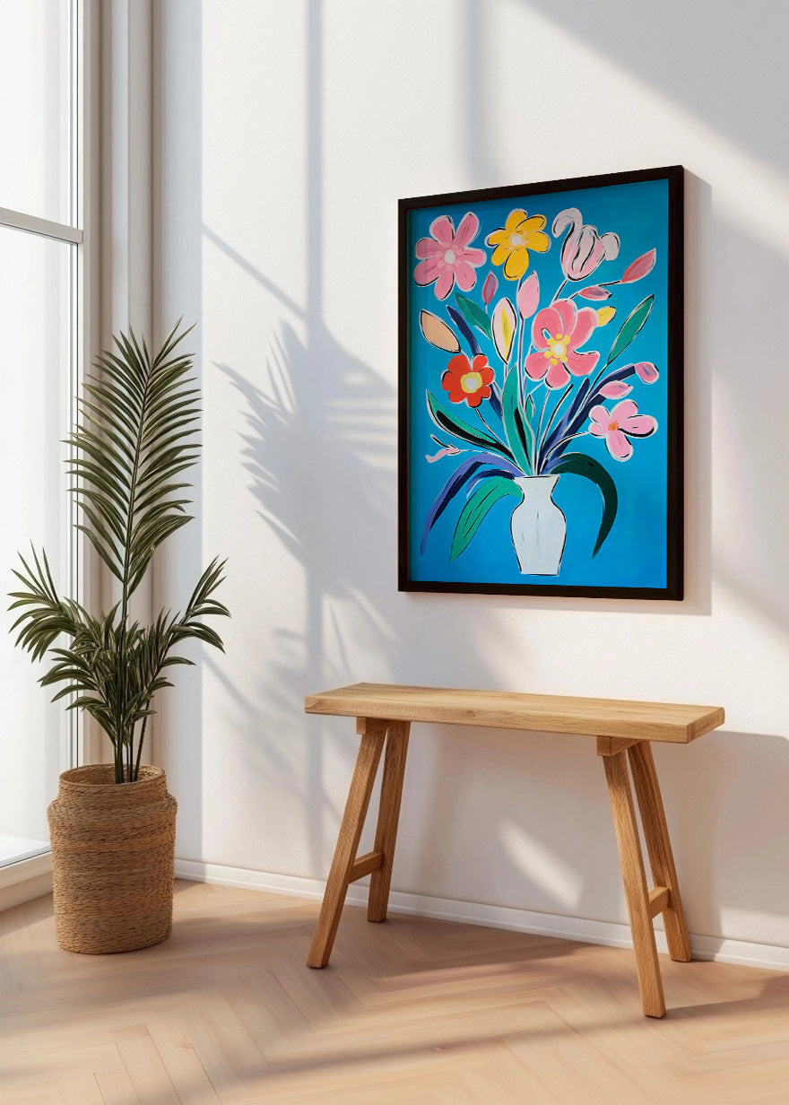 Cuadro Blue Matisse flower