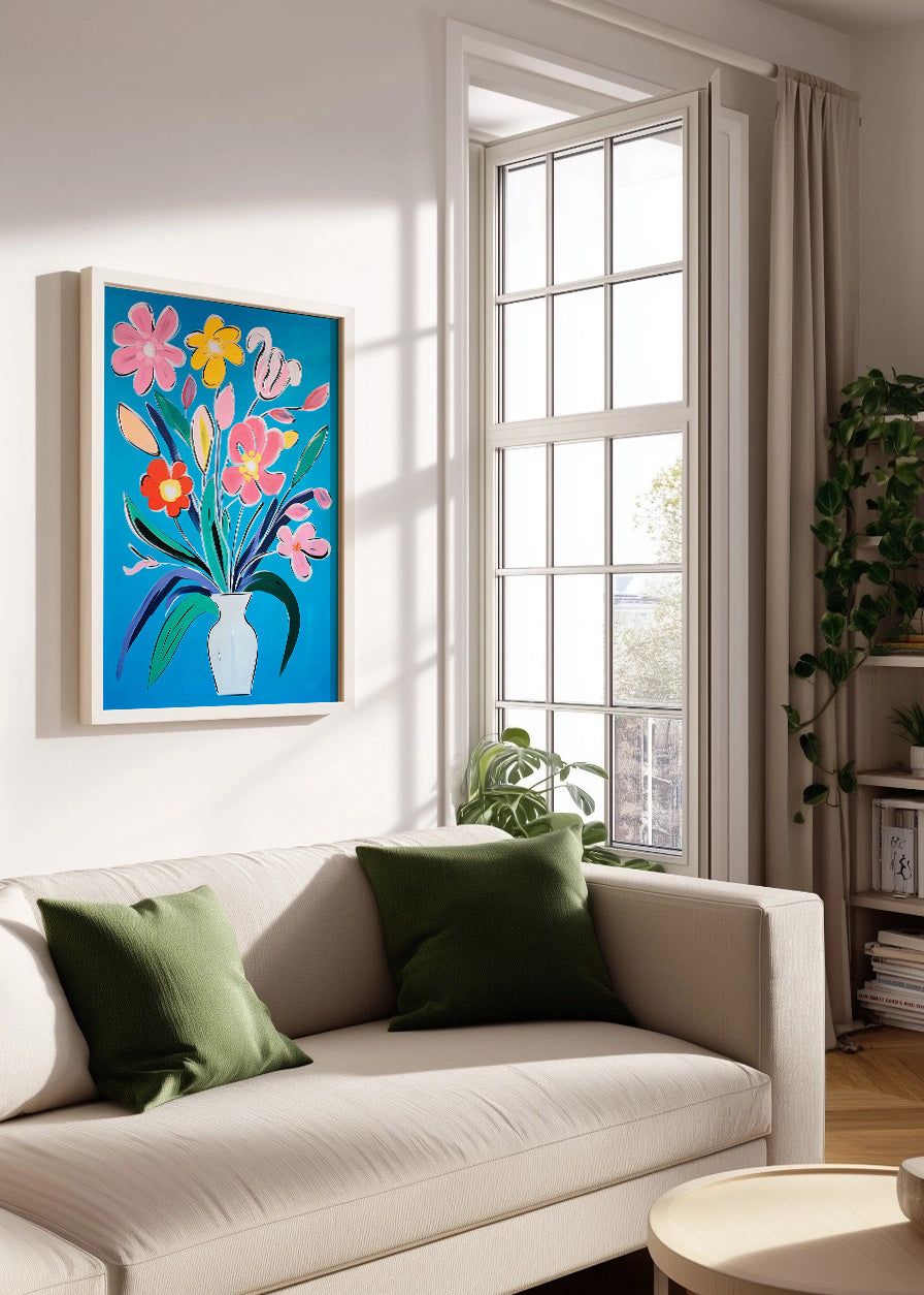 Cuadro Blue Matisse flower
