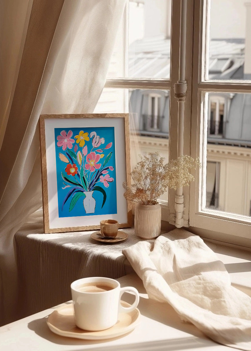 Cuadro Blue Matisse flower