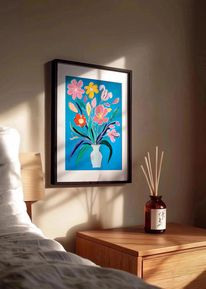 Cuadro Blue Matisse flower
