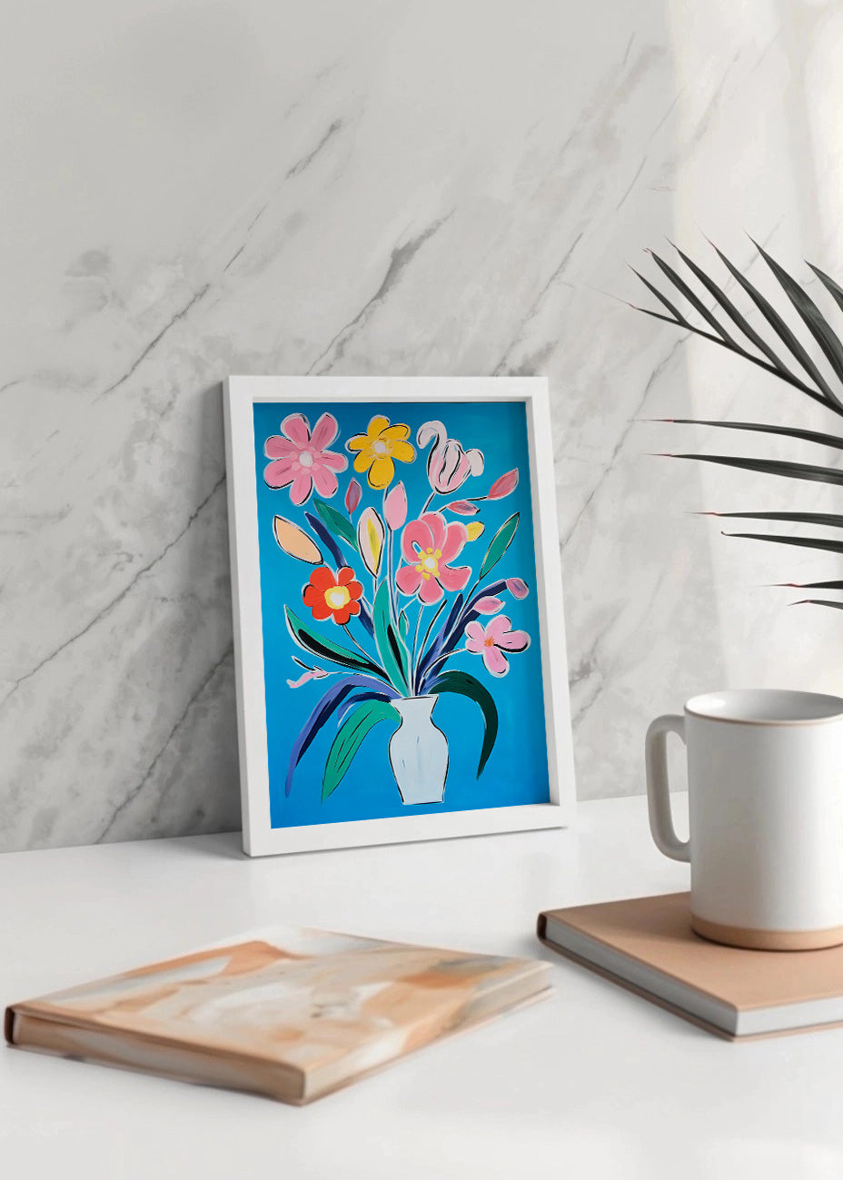 Cuadro Blue Matisse flower