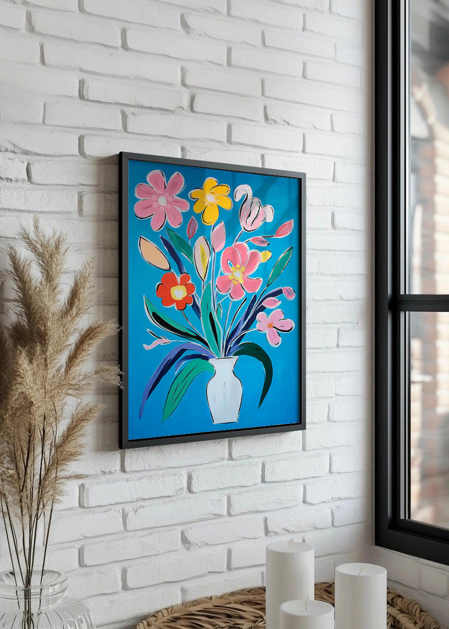 Cuadro Blue Matisse flower