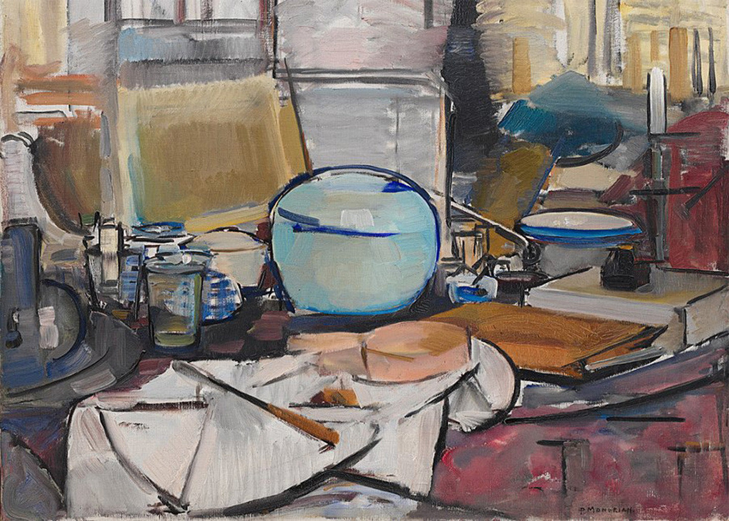 Cuadro Bodegon con jarra de jengibre (Mondrian)