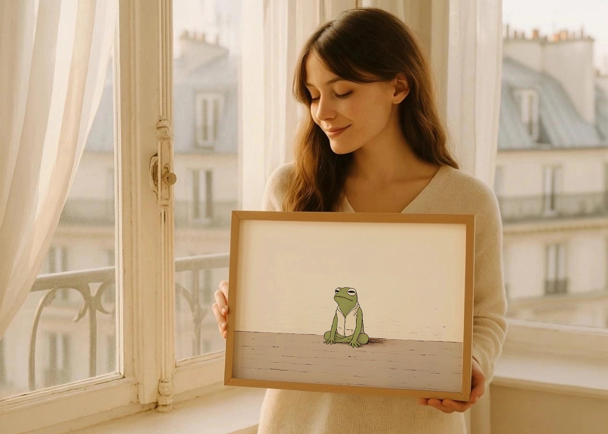Cuadro Bored frog