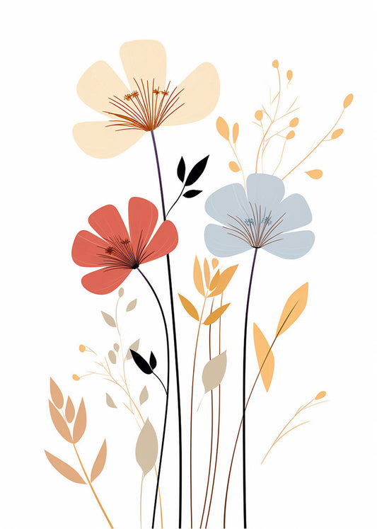 Cuadro Botánico Line art