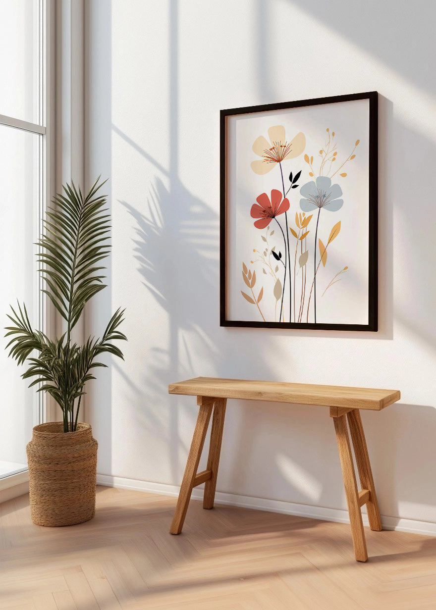 Cuadro Botánico Line art