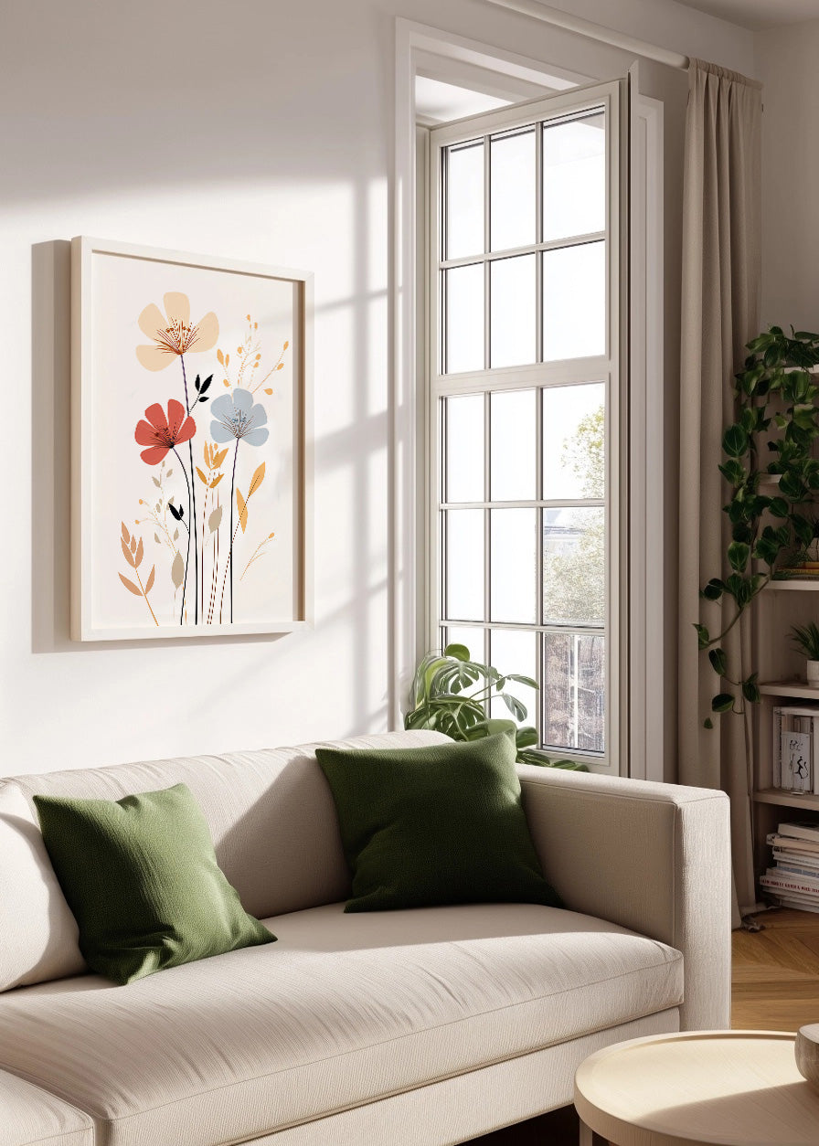 Cuadro Botánico Line art