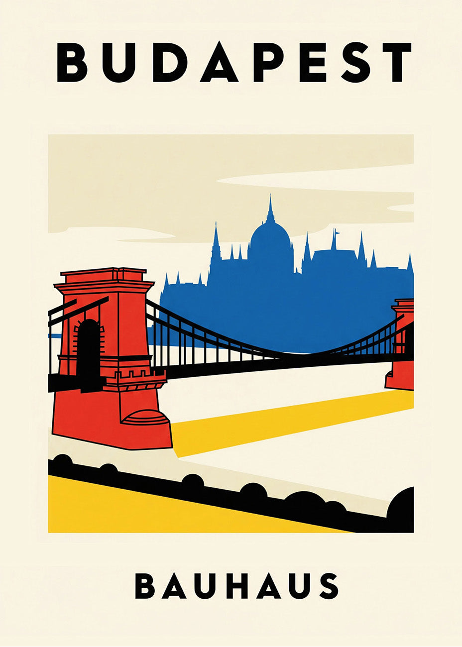 Cuadro Budapest Poster Bauhaus