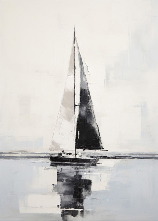 Cuadro ByW minimalist boat