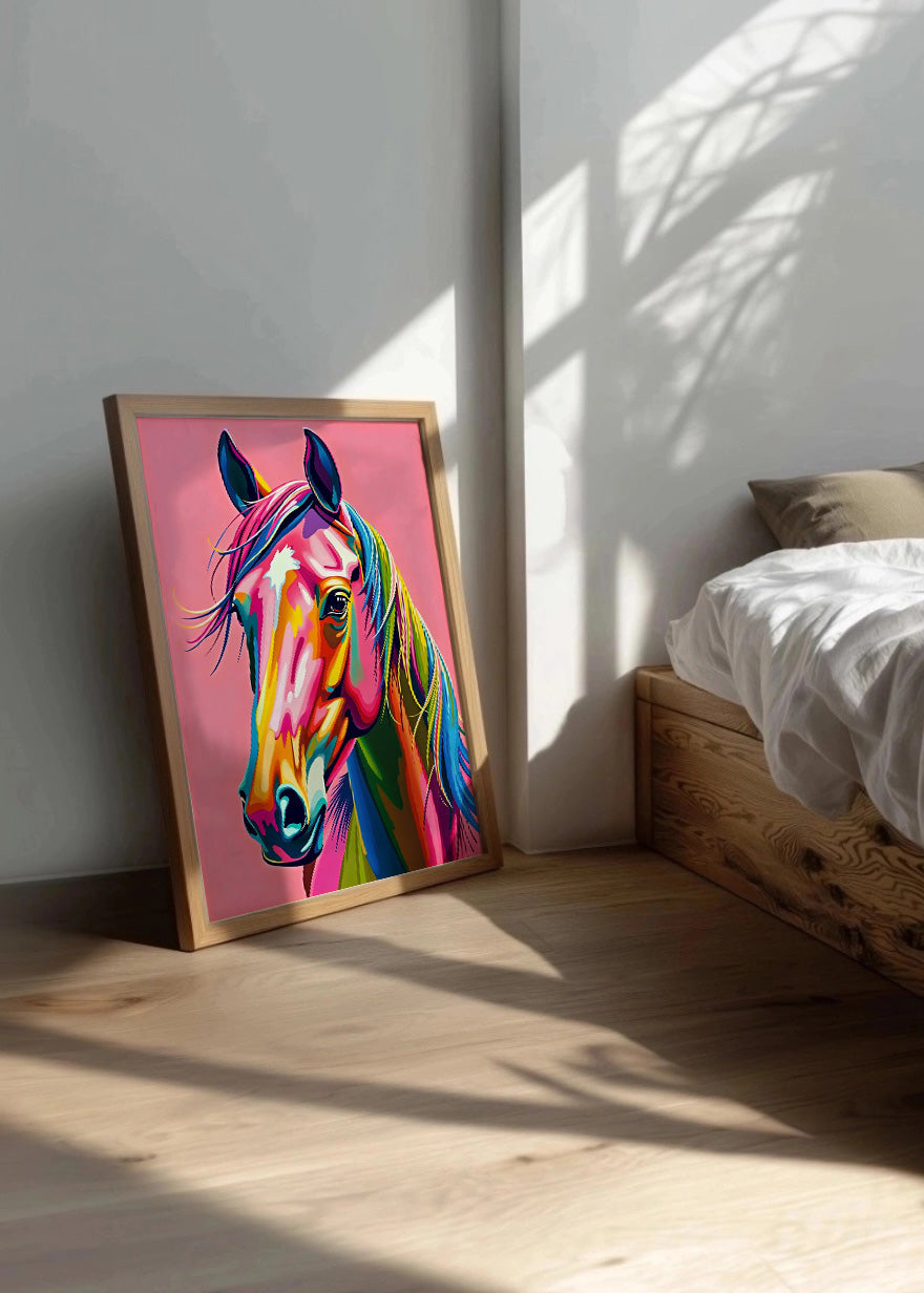 Cuadro Caballo de colores llamativos