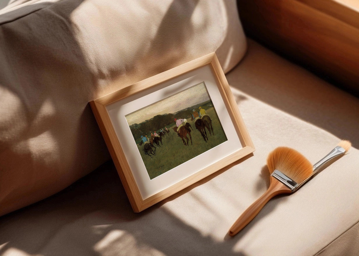 Cuadro Caballos de carreras en Longchamp (Edgar Degas)