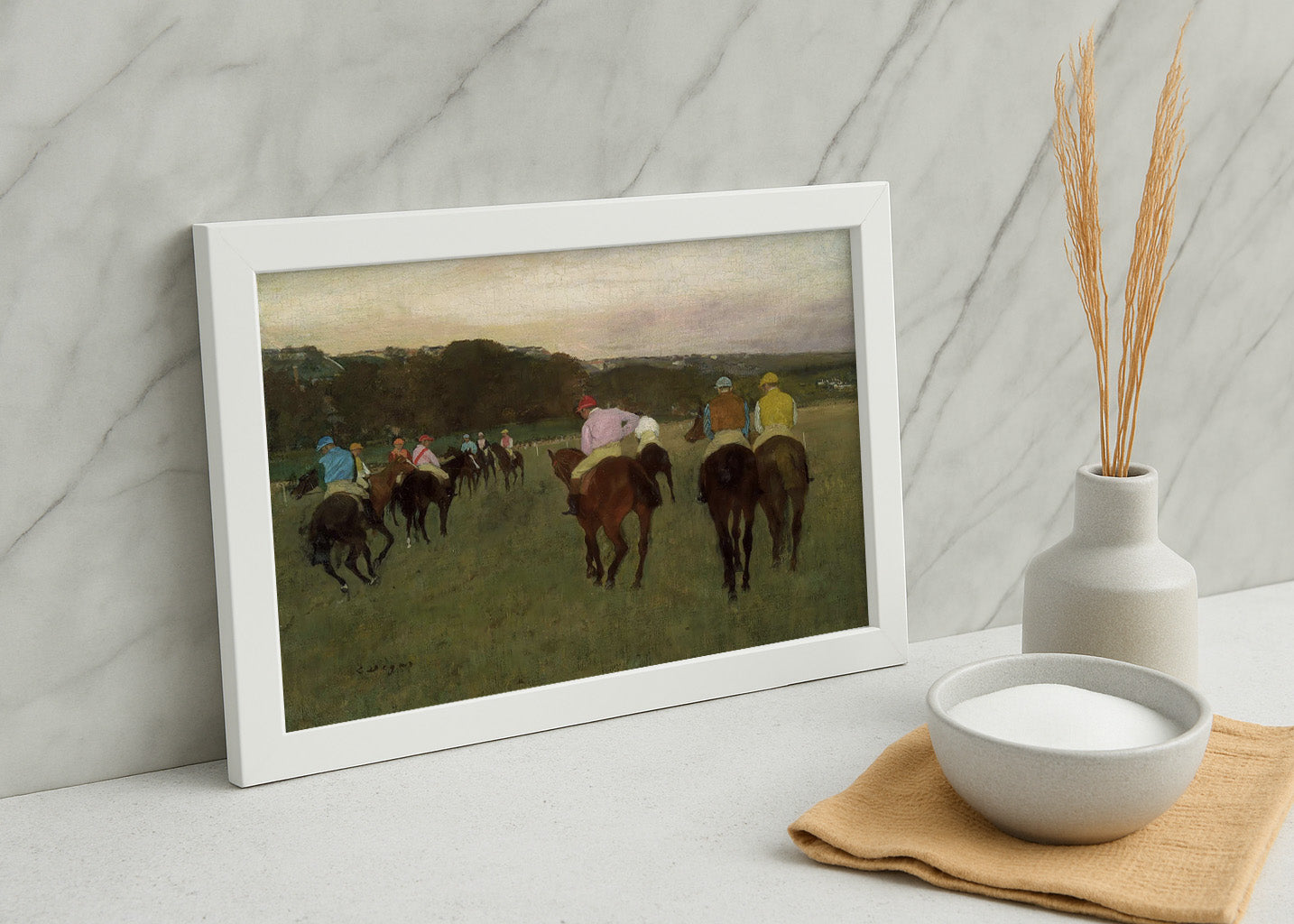 Cuadro Caballos de carreras en Longchamp (Edgar Degas)
