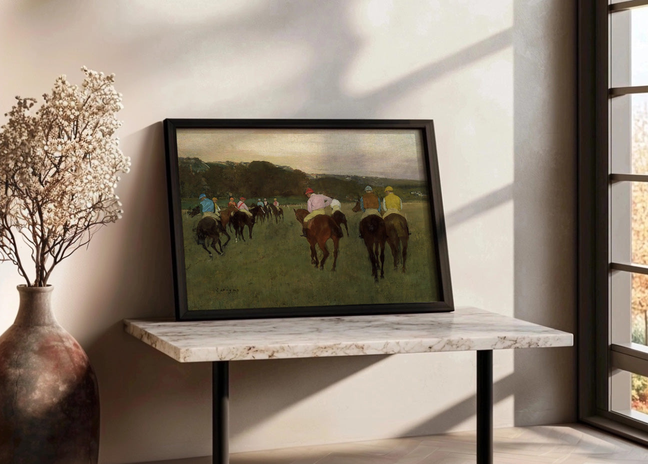Cuadro Caballos de carreras en Longchamp (Edgar Degas)